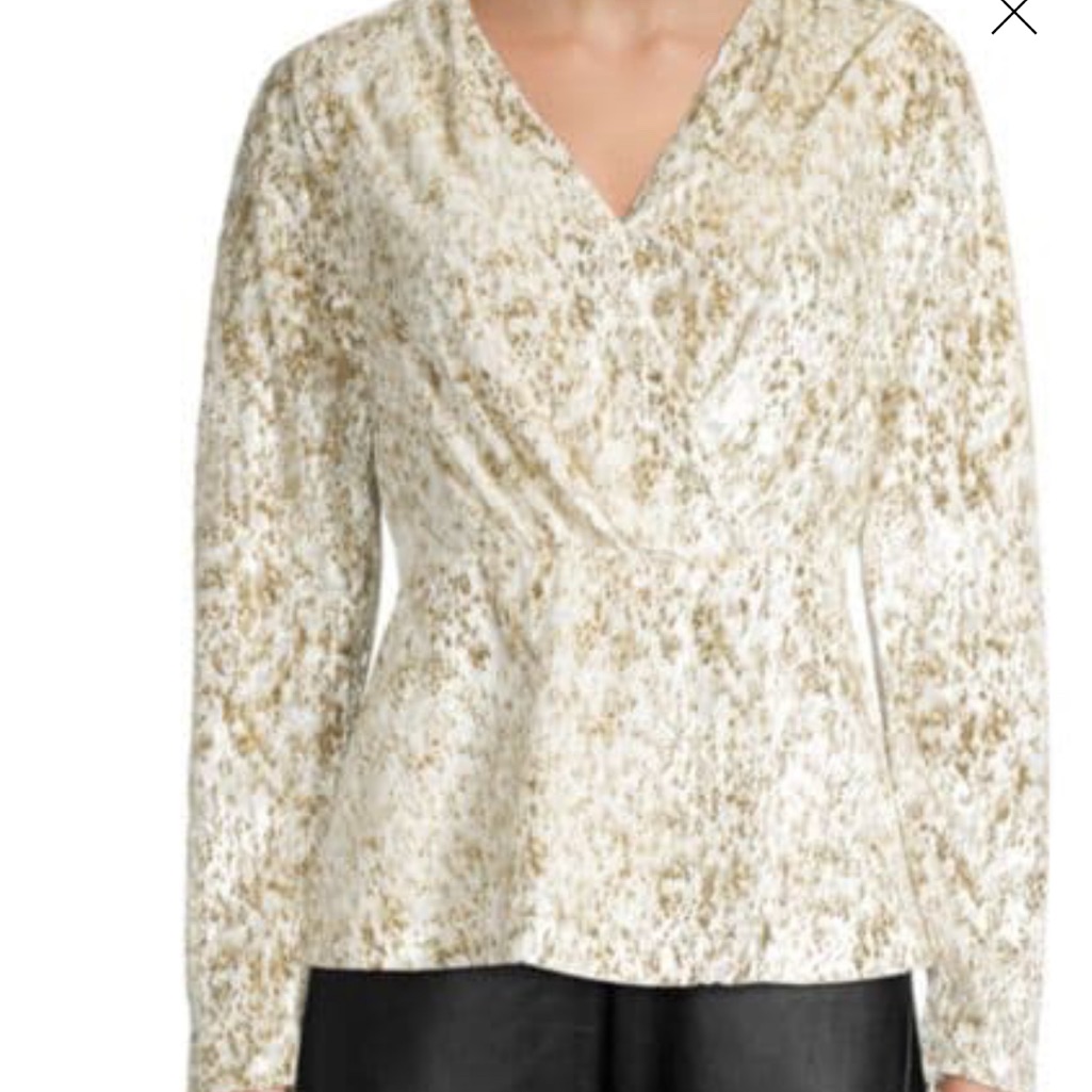 Ellie Tahari - Nwt, Sky Gold Sequin Peplum Top